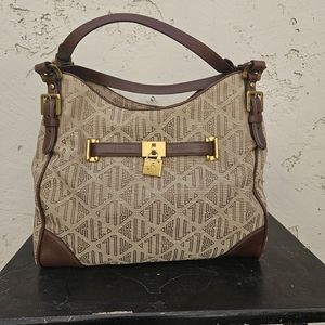 Designer Brown and Cream Handbag